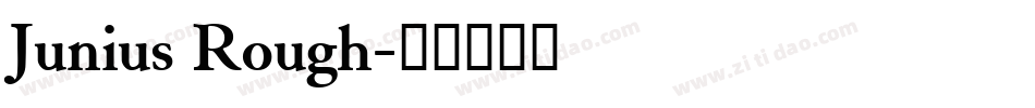 Junius Rough字体转换